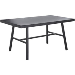 Table de Jardin 90 x 150 cm en Aluminium Noir Résistante et Durable Idéale pour Terrasse ou Blacon Moderne et Industriel Beliani