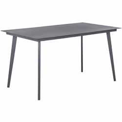 Table d'extérieur. Élégante et spacieuse, cette table de jardin est un complément parfait à tout extérieur contemporain, trad ...