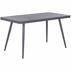 Table d'extérieur. Réinventez le look de votre extérieur avec cette table à manger au design moderne. Fabriquée en aluminium  ...
