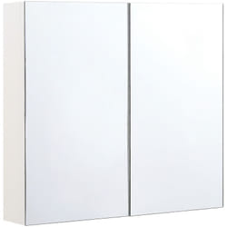Beliani - Armoire de Toilette Murale avec Miroir 40 x 60 cm Meuble de Rangement Pratique pour Salle de Bain au Style Moderne et Minimaliste
