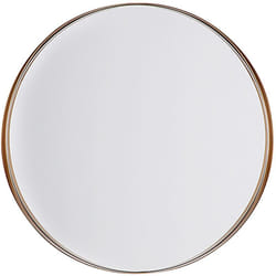 Beliani - Miroir Mural Rond au Style Industriel de Forme Ronde de 40 cm de Diamètre avec Cadre Fin en Métal Couleur Cuivrée