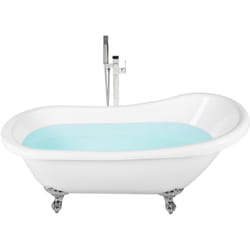 Baignoire Vintage en Acrylique Autoportante avec Pieds Blanche Cayman