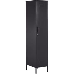 Vestiaire en Acier inox 1 Porte Noir 185 cm de Hauteur Moderne Industriel Beliani