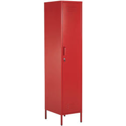 Vestiaire en Acier 1 Porte Rouge 185 cm de Hauteur Moderne Industriel Beliani