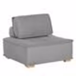Fauteuil 1 place en tissu gris - BELIANI - TIBRO - Scandinave - Moderne - Moelleux - Déhoussable