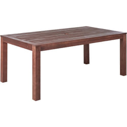 Table de Repas de Jardin 180 x 100 cm en Bois d'Eucalyptus Naturel Foncé et Résistant pour Extérieur et Intérieur au Style Moderne Beliani