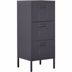 Commode de bureau en métal avec 3 tiroirs. Grâce à sa structure mince, cette armoire s'intègre dans n'importe quelle pièce, v ...