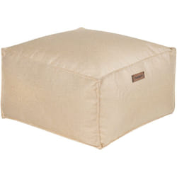Pouf de Type Ottoman de Forme Rectangulaire 50 x 50 x 30 cm en Coton Noir et Blanc avec Motif Traditionnel pour Salon ou Chambre Beliani