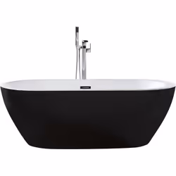 Baignoire centrale. Cette luxueuse baignoire îlot est une touche finale idéale pour une élégante salle de bains contemporaine ...