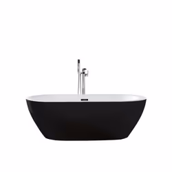 Baignoire îlot ovale 170 x 80 cm noire NEVIS