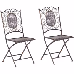 Chaises de bistrot pliables. Apportez une touche de romantisme et prenez votre petit-déjeuner sur votre balcon grâce à cet en ...