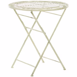Table d'extérieur. Une table ronde de type bistrot qui saura ajouter à votre balcon ou terrasse une touche de style provençal ...