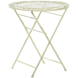 Beliani - Petite Table Bistrot Ronde 70 cm Pliante pour Jardin Terrasse ou Balcon au Style Traditionnel et Provençal