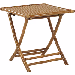 Table d'extérieur. Cette petite table de jardin en bambou naturel sera idéale pour aménager un coin détente cosy sur un petit ...