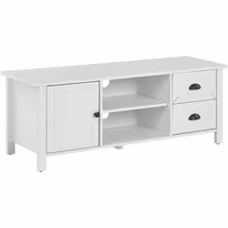 Meuble TV au style scandinave et rustique avec tiroirs et porte. Un meuble TV classique qui trouvera sa place dans chaque sal ...