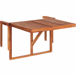 Table d'extérieur. Cette table suspendue est une solution astucieuse pour tous ceux et celles qui cherchent à aménager leur p ...