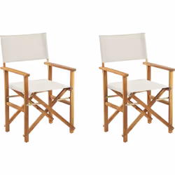 Description générale Ce lot de 2 fauteuils metteur en scène est l'ajout parfait à votre jardin ou balcon. Fabriqués en bois d ...
