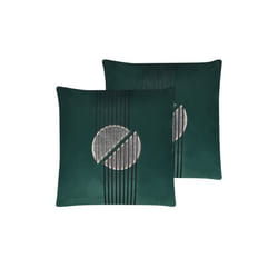 Lot de 2 coussins en velours 45 x 45 cm vert CEROPEGIA
