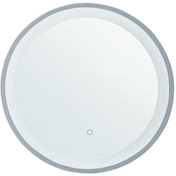 Beliani - Mirroir Rond à led à Suspendre Anti-Buée Accessoire pour Salle de Bain 58 cm Transparent Brinay