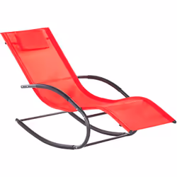 Bain de soleil à bascule rouge. Distinguée par son design dynamique contemporain, cette chaise longue sera le point de mire d ...