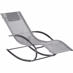 Bain de soleil à bascule gris clair. Distinguée par son design dynamique contemporain, cette chaise longue sera le point de m ...