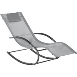 Beliani - Transat Bain de Soleil Fonction Bascule en Acier et Textile Noir Matières Durables et Design Moderne pour Jardin ou Terrasse