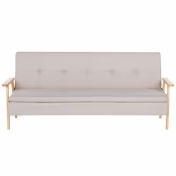 Canapé-lit en tissu beige TJORN