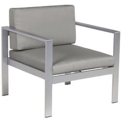 Chaise de terrasse ou de jardin en aluminium avec coussins gris foncé Matériaux durables et design ultra moderne Trendy Beliani