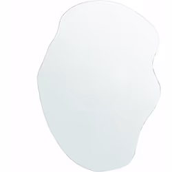 Miroir sans cadre avec forme originale. Décorez votre salon ou salle de bains avec ce miroir unique et accrocheur. Sa forme i ...