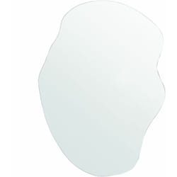 Miroir Mural Forme au Design Original Sans Bords 50 x 70 cm en Verre Argenté Beliani