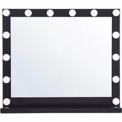 Miroir de maquillage rectangulaire illuminé LED. Ce miroir noir est une décoration parfaite pour une chambre ou une salle de  ...