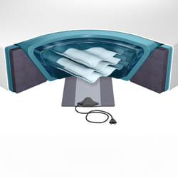 Kit Complet Lit à Eau 140 x 200 cm avec un Matelas à Eau un Cadre en Mousse une Housse et un Chauffage Beliani