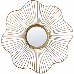 Miroir mural décoratif au design fleur. Ce miroir en forme de fleur enrichira votre espace glamour et lui apportera une vérit ...