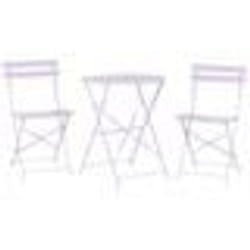Ensemble bistrot avec table et 2 chaises violet FIORI