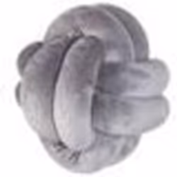 Coussin noeud en forme de balle avec paillettes 20 x 20 cm gris MALNI