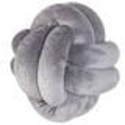 Coussin noeud en forme de balle avec paillettes 20 x 20 cm gris MALNI