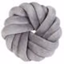 Coussin noeud en forme de balle avec paillettes 30 x 30 cm gris AKOLA