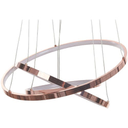 Beliani - Lampe Suspendue à 3 Cercles en Aluminium Rose Doré Atrek
