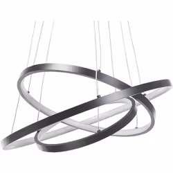 Lampe suspendue à 3 cercles avec lumières LED intégrées. Ajoutez une touche de glamour à votre salon ou votre salle à manger  ...