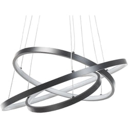 Beliani - Lampe Suspendue à Design 3 Cercles en Aluminium Noir Atrek