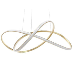 Beliani - Lampe Suspendue led au Design Glamour et Élégant en Aluminium Doré Tumen