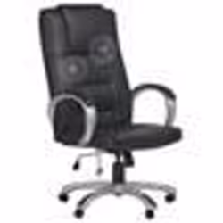 Chaise de bureau avec fonction de massage et chauffante noir GRANDEUR II