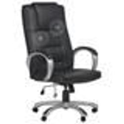 Chaise de bureau avec fonction de massage et chauffante noir GRANDEUR II