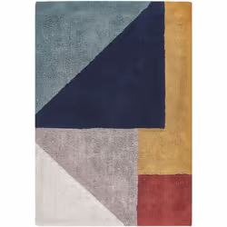 Tapis avec formes d'inspiration rétro. Ce magnifique tapis est le choix idéal pour les amateurs de style rétro. Fabriqué en c ...