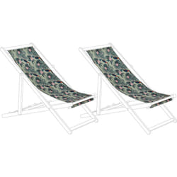 2 Toiles de Transat 113 x 44 cm en Polyester Motif Multicolore Anzio / Avellino