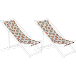 2 Toiles de Transat 113 x 44 cm en Polyester Multicolore Anzio / Avellino