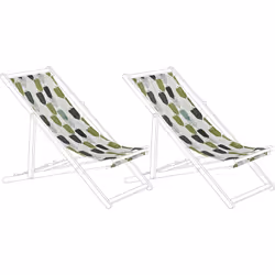 2 toiles de rechange pour transat et chilienne à motif multicolore. Rafraîchissez le look de vos transats et profitez à fond ...