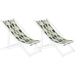 Beliani - Toiles de Rechange Modernes Design Tendance Motif Feuilles Multicolores Lot de 2 Anzio / Avellino