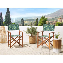 Set de 2 toiles de rechange pour chaises motif olives CINE