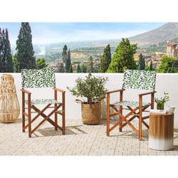 Set de 2 toiles de rechange pour chaises motif feuilles CINE